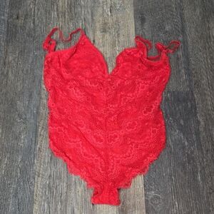 Miiyu Vibrant Red Lace Chemise